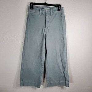 Madewell Emmett Wide-Leg Crop Pants Size 26 Light Blue Cotton/Elastane